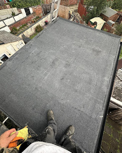 Flat felt roof completed by Rainy City Roofers