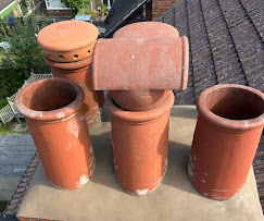Replacement chimney pots ready to fit